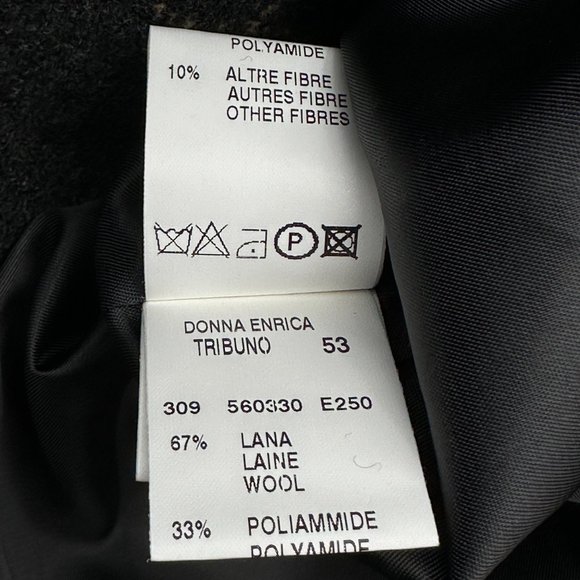 Donna Enrica Size 28 Gray Grey Wood Blend Jacket Coat - Picture 7 of 9